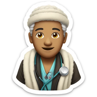Sherpa wearing a stethoscope  sticker
