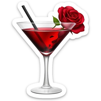 🍸+🍹+🖤+🌹 sticker