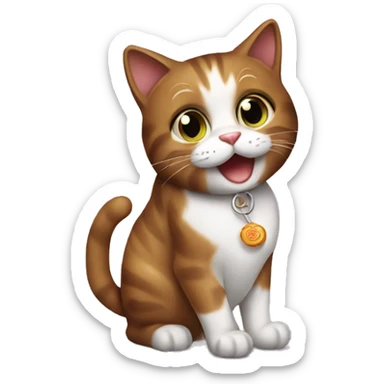 a cat buying chocolates sticker