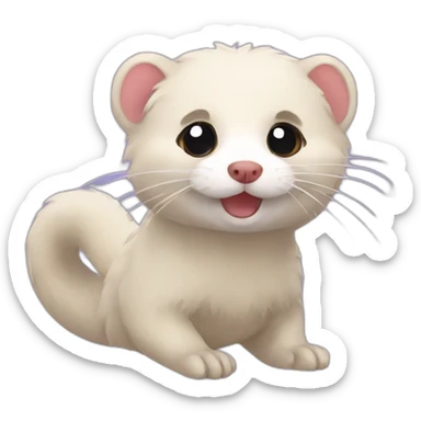 ferret noodle sticker