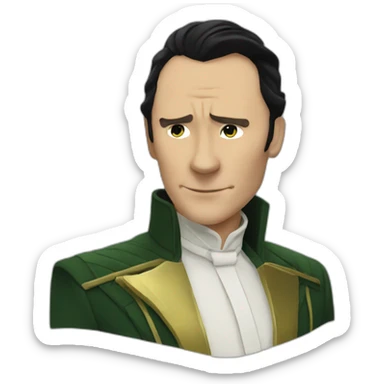 Loki as James Bond sticker