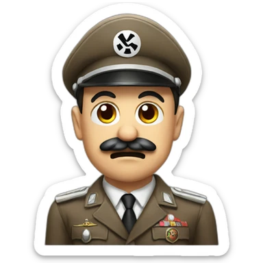 hitler with a mario hat sticker