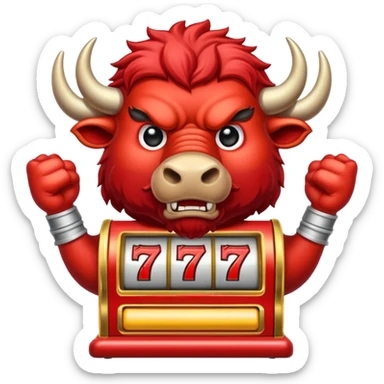 Angry buffalo slot machine sticker