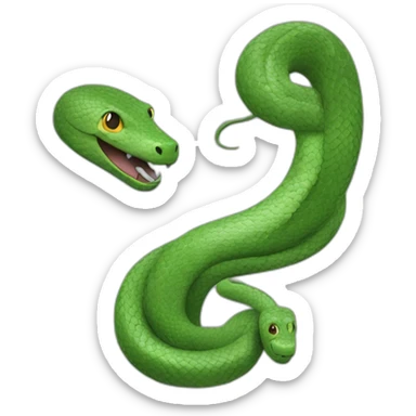 Serpent dressé sur soi même sticker