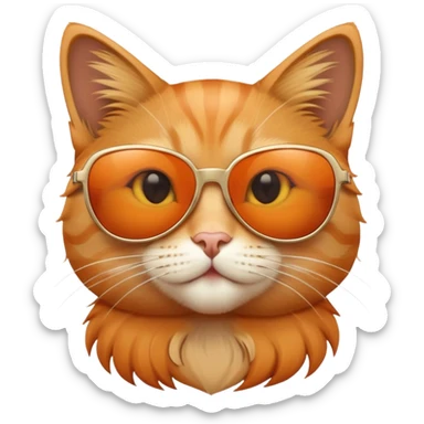 Cat with sunglasses sticker
