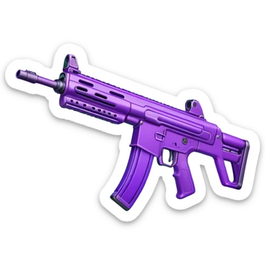  shooter game with this color purple  and neon green make it as an assult rifle sticker