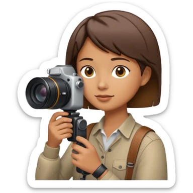 photographer taking a photo side view sticker