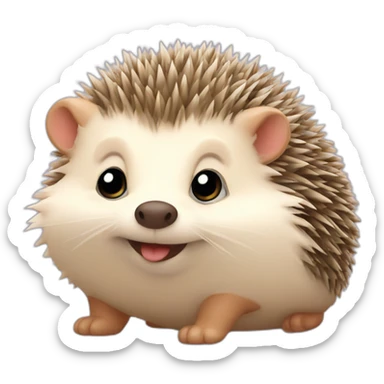 Cute little Chubby Hedgehog  sticker