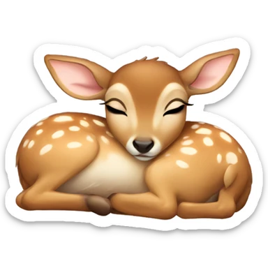baby Deer sleeping sticker