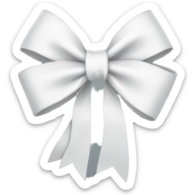 White bow sticker