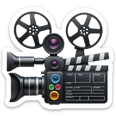 Video camera with elements 1-2 of others emoji sticker