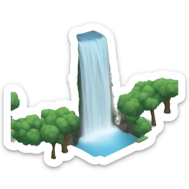 Waterfall over a street  sticker