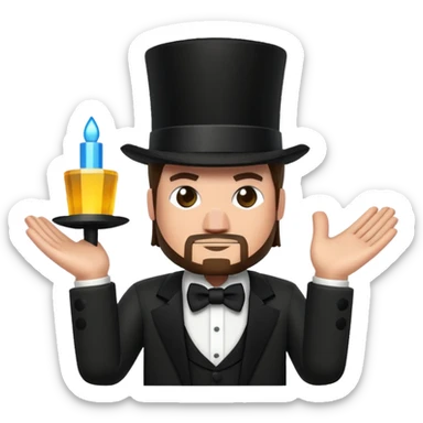 steve from minecraft with a top hat please sticker