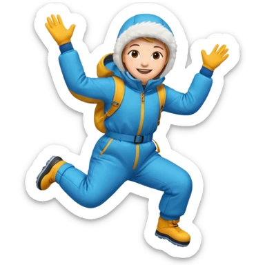 Snow jump sticker