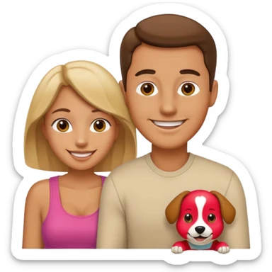 man and woman in doggy styles sticker