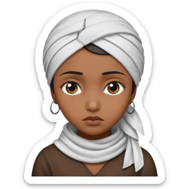 indian girl who is sad sticker