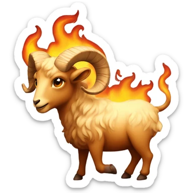 Aries fire  sticker