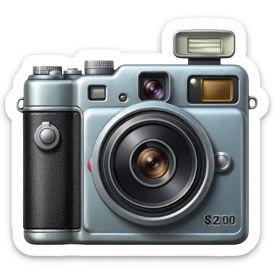 Old digital camera with $200 price ticket sticker
