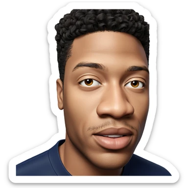 realistic portrait of a man sticker