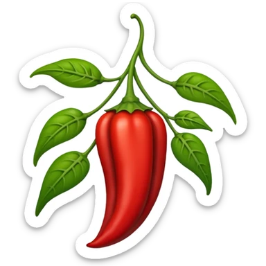 a chili pepper plant sticker