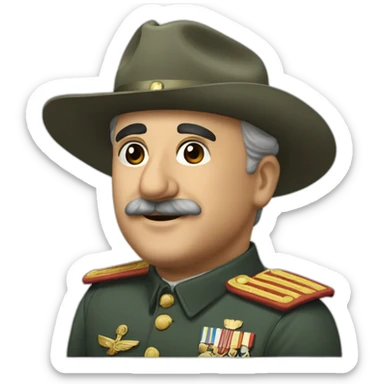 Dictador francisco franco viejo sticker