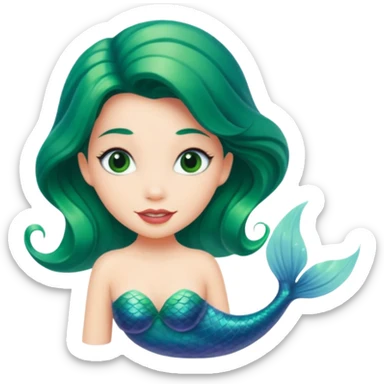 ariel Princess with fin sticker