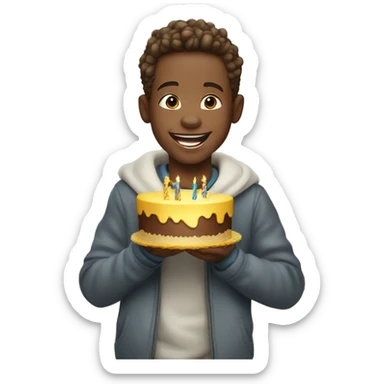 happy birthday little boy celebrating birthday (brother) sticker