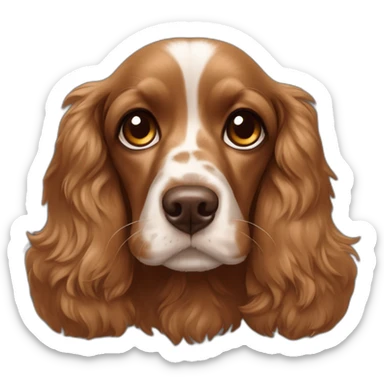 Cachorro Cocker spaniel marrom dormindo olhos fechados sticker