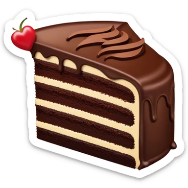 Chocolate cake slice  sticker