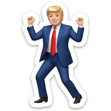 Donald Trump bailando  sticker