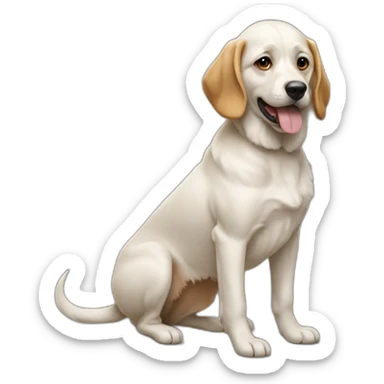 Chien sur les pattes arrières sticker