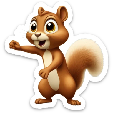 Squirrel in disbelief  sticker