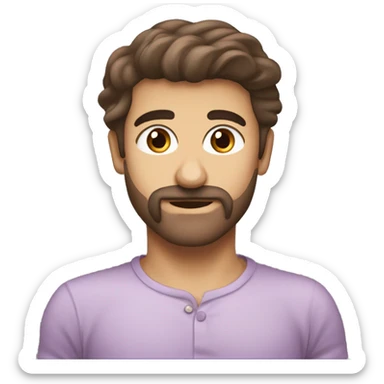 uzun kahverengi saçlı zayıf bir lila balerin elbisesi giymiş çocuk sticker