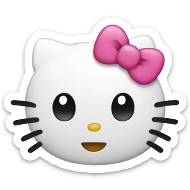 Hello kitty face sticker