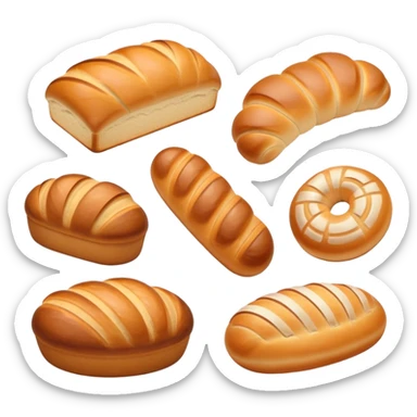 assorted bread and bakery items sticker
