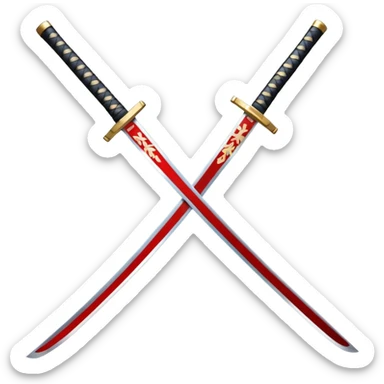 Famous Katana, full chinese names on blade. sticker