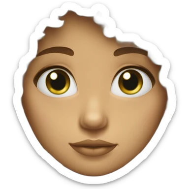 Fille au cheveux bouclée et yeux vert sticker