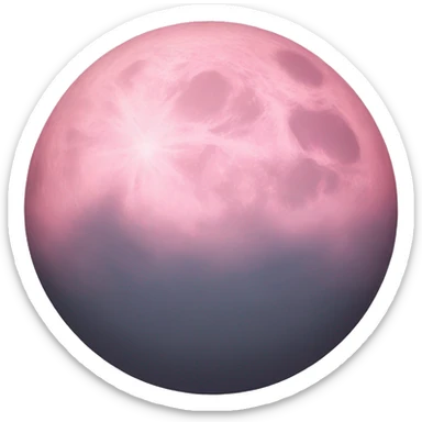 Pastel pink moon sticker