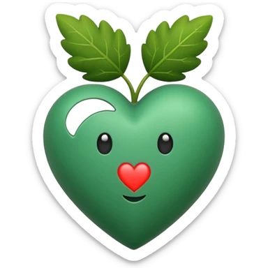 Quiero un corazón color verde pino sticker
