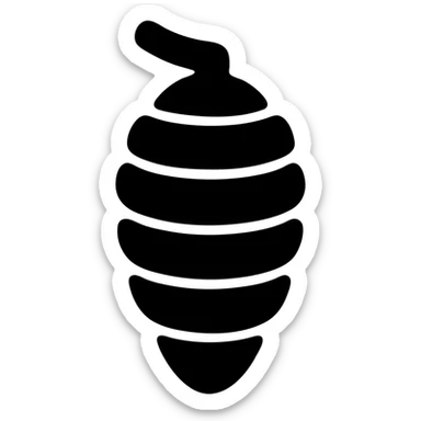 a butterfly cocoon, minimal flat icon style, simple and clean design sticker