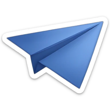 indigo paper plane sticker