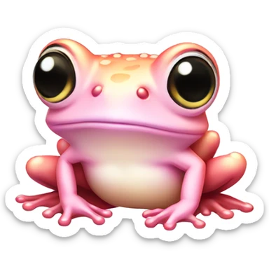 Light pink Fairy frog with gradient wings sticker