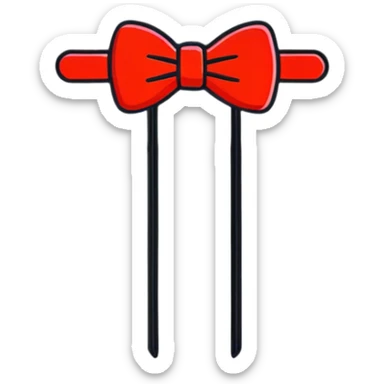 a cute red bobby pin hairpin sticker