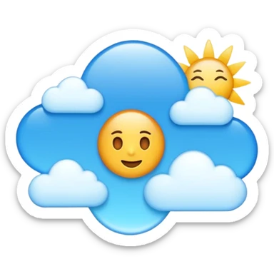 Bright sun shining in clear sky sticker