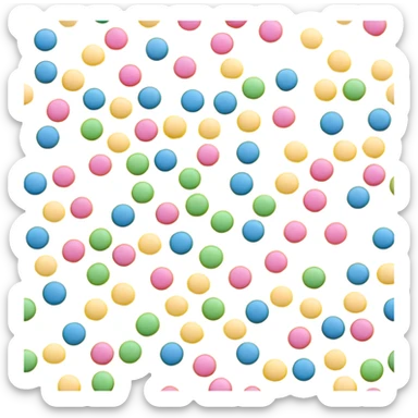 loose scatter of tiny colorful sugar strands vermicelli thin slightly curved pastel bright pink yellow green blue matte grainy texture no bowl extras apple emoji style soft lighting subtle shadows emoji scale sticker