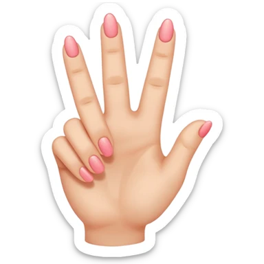 two finger pointing inward w a blushing emoji sticker
