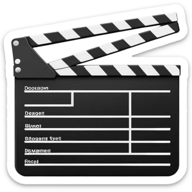 most abstract possible clapperboard, single line with one diagonal, absolute minimalism sticker