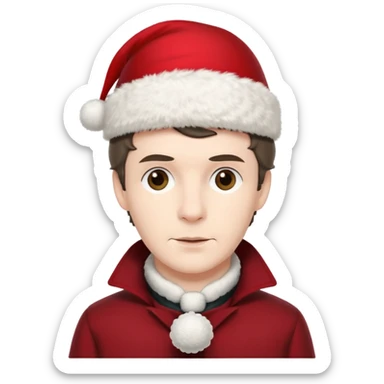  sherlock holmes BBC with a xmas hat sticker