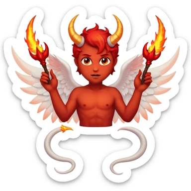 Biblically accurate Angel seraphim make a devil sticker