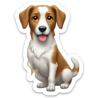 dog-playing-volleyball-setter sticker